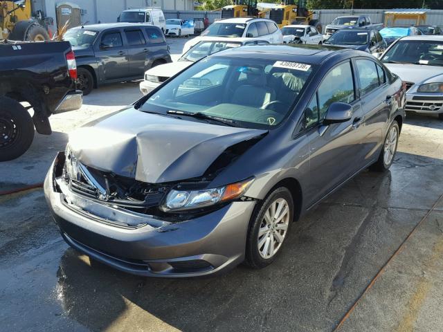 2HGFB2F95CH570633 - 2012 HONDA CIVIC EXL 灰色 照片 2