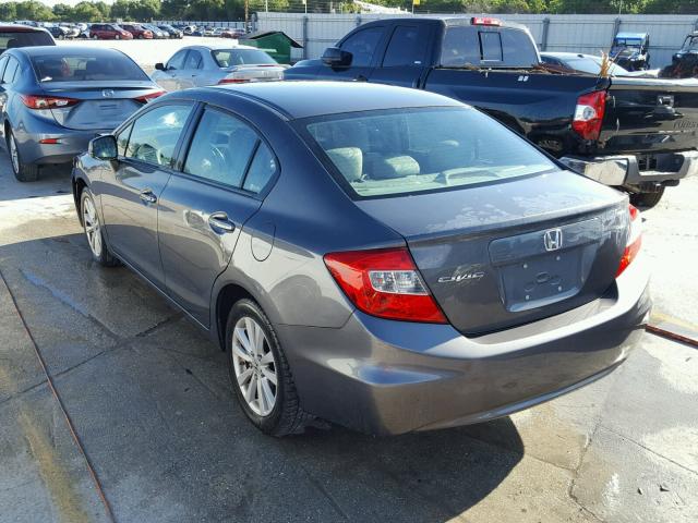 2HGFB2F95CH570633 - 2012 HONDA CIVIC EXL 灰色 照片 3