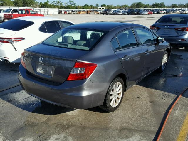 2HGFB2F95CH570633 - 2012 HONDA CIVIC EXL 灰色 照片 4