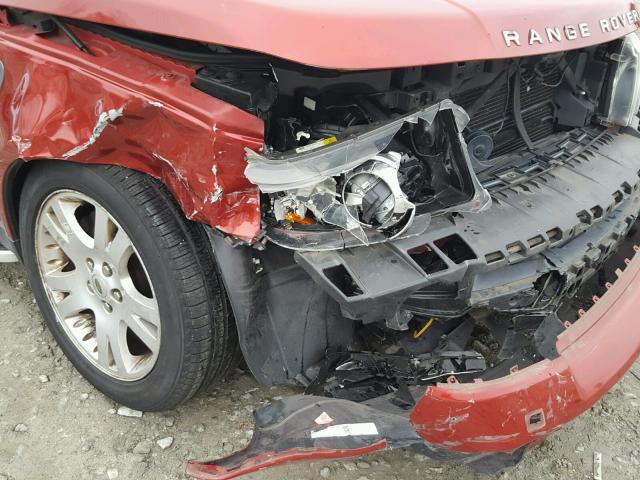 SALSF25496A955213 - 2006 LAND ROVER RANGE ROVE RED photo 9