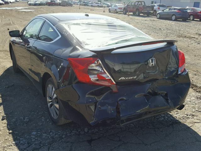 1HGCS1B86CA004800 - 2012 HONDA ACCORD EXL BLACK photo 3