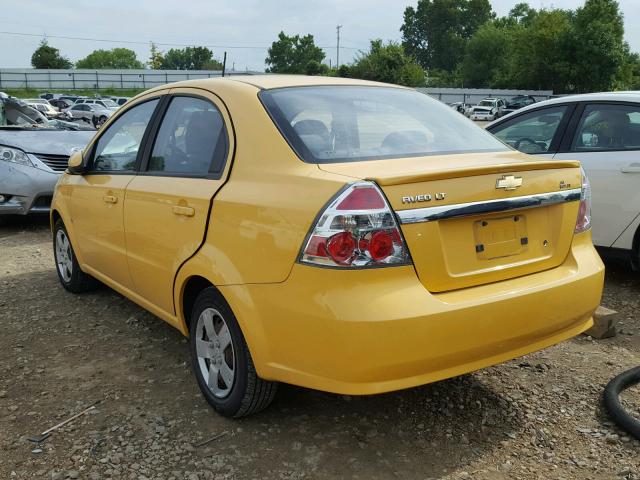 KL1TD56EX9B636659 - 2009 CHEVROLET AVEO LS YELLOW photo 3