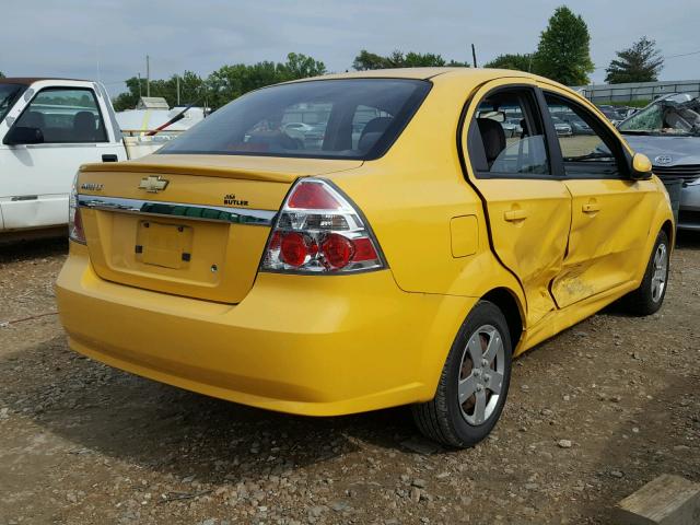 KL1TD56EX9B636659 - 2009 CHEVROLET AVEO LS YELLOW photo 4