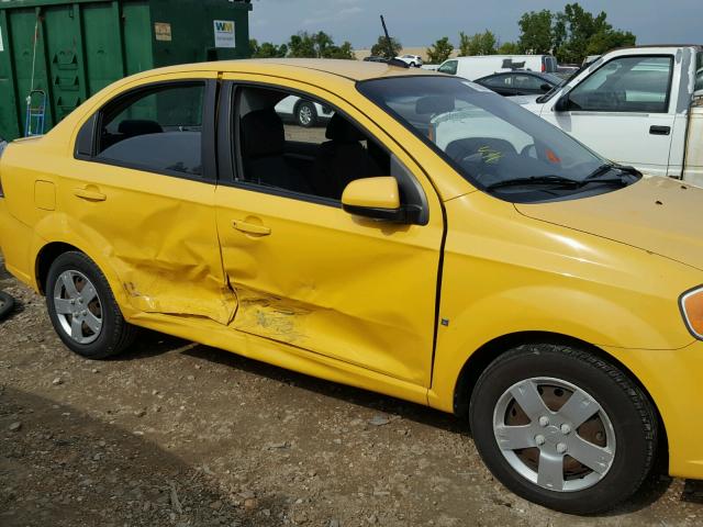 KL1TD56EX9B636659 - 2009 CHEVROLET AVEO LS YELLOW photo 9
