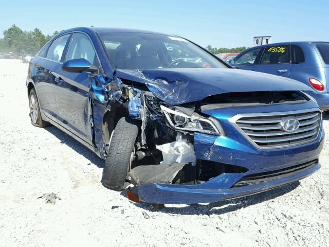 5NPE24AF5FH076805 - 2015 HYUNDAI SONATA BLUE photo 1