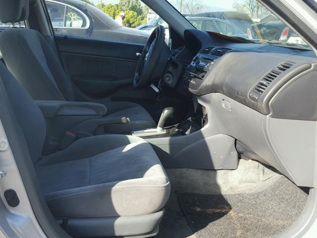 2HGES26773H608311 - 2003 HONDA CIVIC EX SILVER photo 5