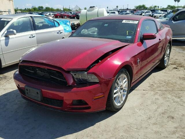 1ZVBP8AM6E5321018 - 2014 FORD MUSTANG RED photo 2