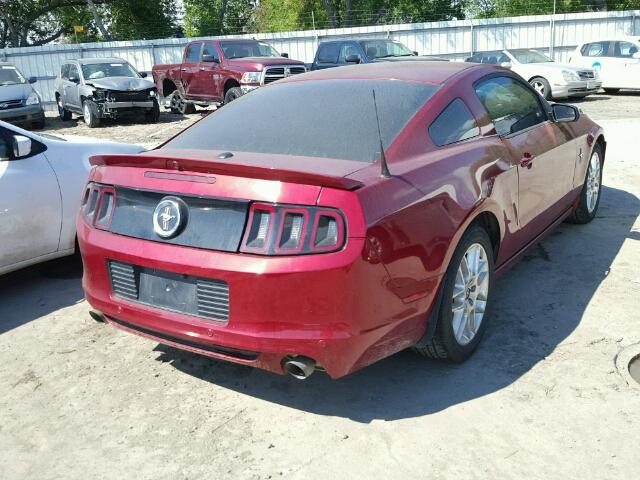 1ZVBP8AM6E5321018 - 2014 FORD MUSTANG RED photo 4