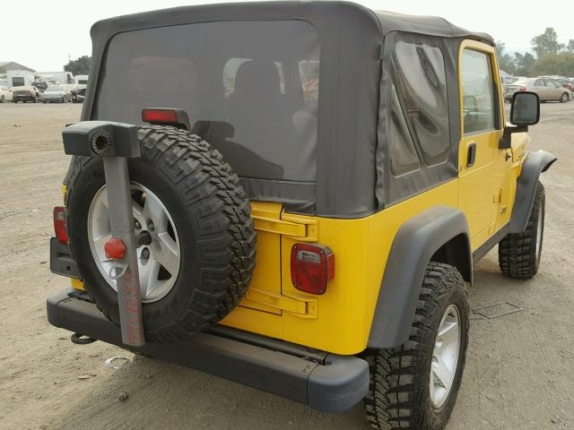 1J4FA69S74P704539 - 2004 JEEP WRANGLER / YELLOW photo 4