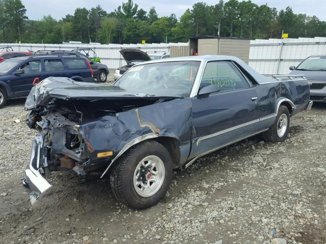 3GCCW80ZXGS907477 - 1986 CHEVROLET EL CAMINO BLUE photo 2