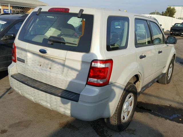 1FMCU02Z08KC16214 - 2008 FORD ESCAPE XLS BEIGE photo 4