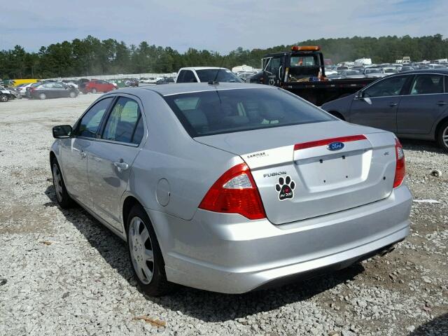 3FAHP0HA6BR341777 - 2011 FORD FUSION SE SILVER photo 3