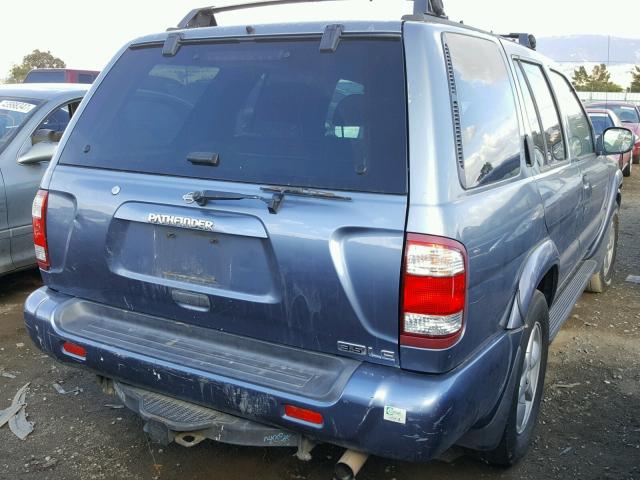 JN8DR07Y51W530714 - 2001 NISSAN PATHFINDER BLUE photo 4