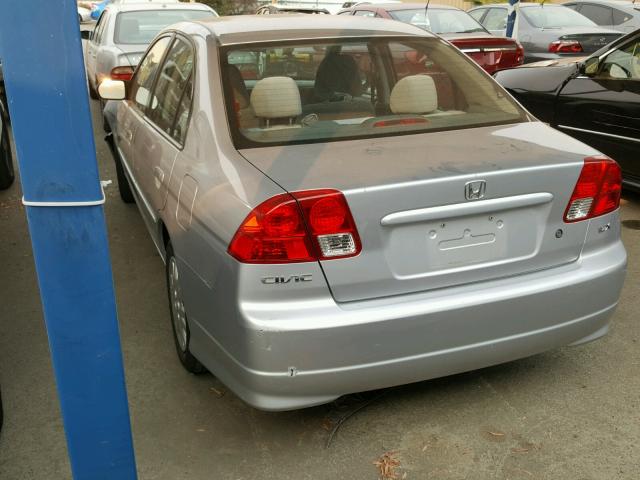 2HGES16585H518662 - 2005 HONDA CIVIC LX SILVER photo 3