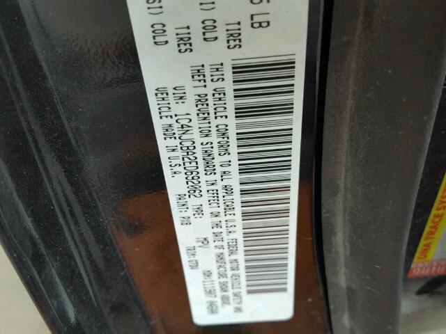 1C4NJCBA2ED692062 - 2014 JEEP COMPASS SP 黑色 照片 10