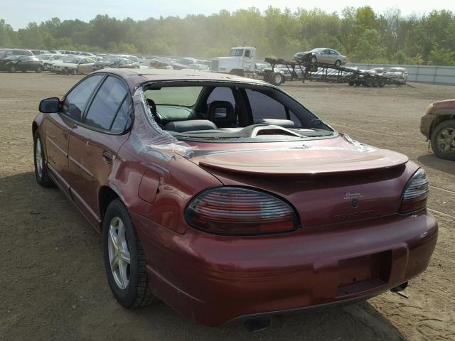 1G2WP52KXYF209096 - 2000 PONTIAC GRAND PRIX Темно-червоний фото 3
