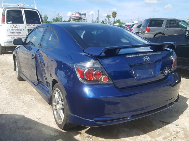 JTKDE167280252057 - 2008 TOYOTA SCION TC 蓝色 照片 3