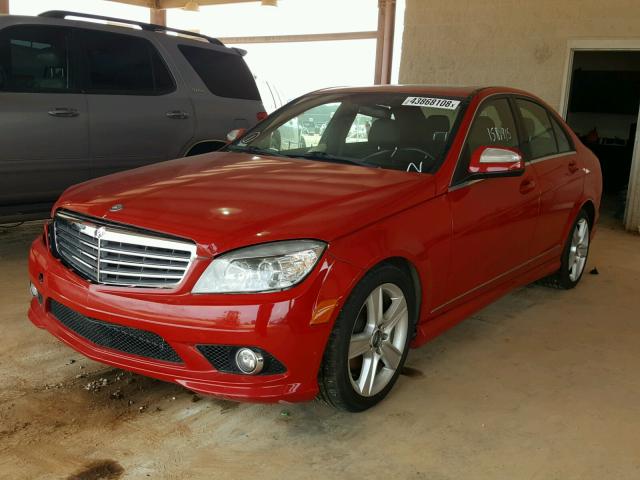 WDDGF54XX8F110621 - 2008 MERCEDES-BENZ C 300 RED photo 2