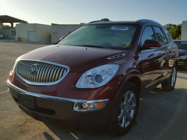 5GAEV23788J223034 - 2008 BUICK ENCLAVE CX BURGUNDY photo 2