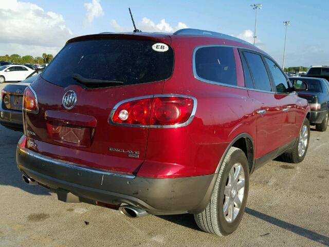 5GAEV23788J223034 - 2008 BUICK ENCLAVE CX BURGUNDY photo 4