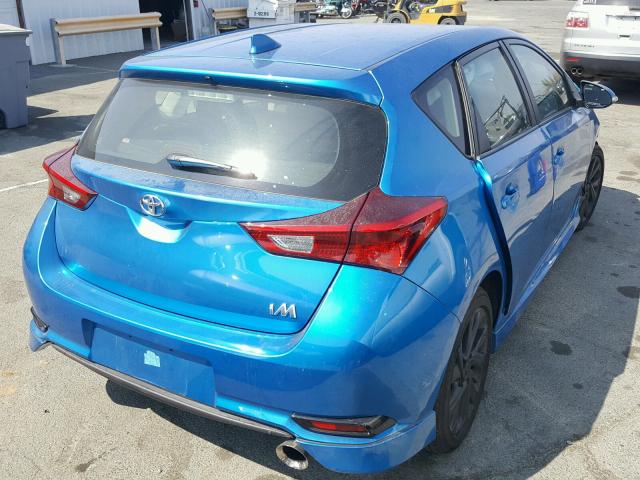 JTNKARJE2JJ572070 - 2018 TOYOTA COROLLA IM BLUE photo 4