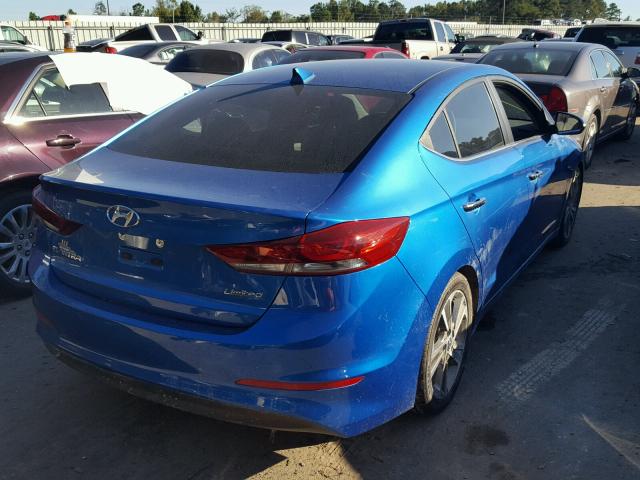 5NPD84LF7HH014901 - 2017 HYUNDAI ELANTRA SE BLUE photo 4