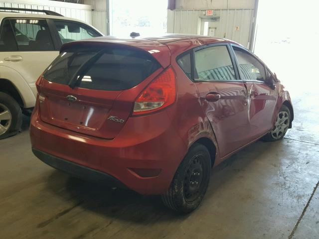 3FADP4EJ4BM164430 - 2011 FORD FIESTA SE RED photo 4