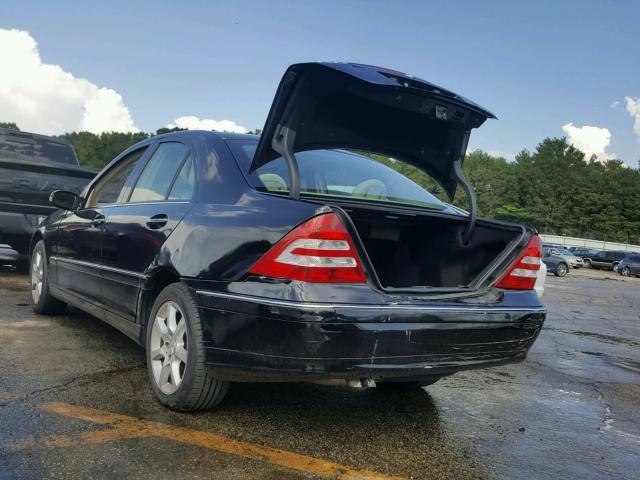 WDBRF92HX7F886993 - 2007 MERCEDES-BENZ C 280 4MAT BLACK photo 3