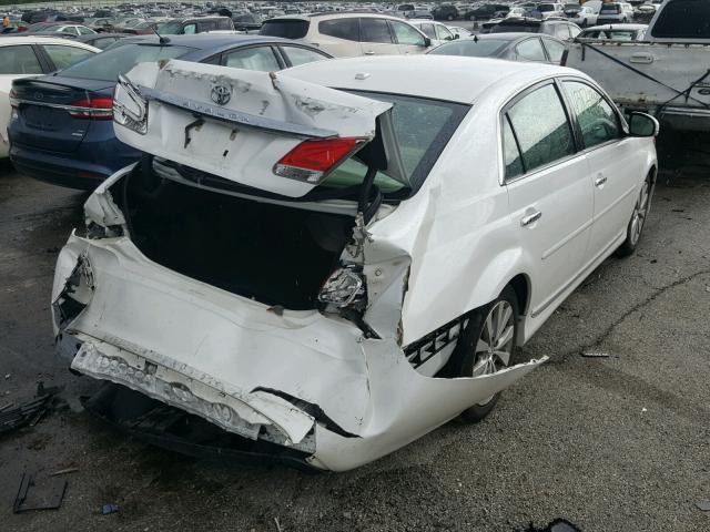 4T1BK3DB3BU378725 - 2011 TOYOTA AVALON BAS WHITE photo 4