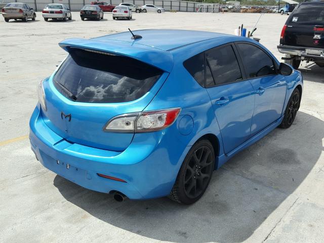 JM1BL1K37B1364247 - 2011 MAZDA SPEED 3 BLUE photo 4