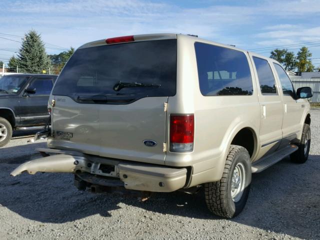 1FMNU43S94ED91829 - 2004 FORD EXCURSION GOLD photo 4