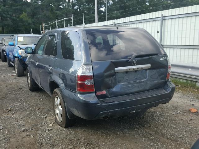 2HNYD18255H515933 - 2005 ACURA MDX GRAY photo 3