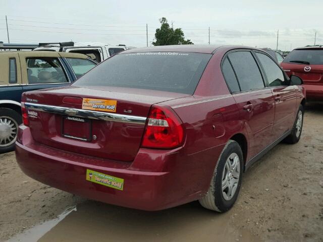 1G1ZS58F97F197032 - 2007 CHEVROLET MALIBU LS წითელი ფოტო 4