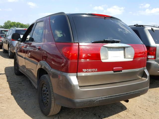 3G5DB03E45S553535 - 2005 BUICK RENDEZVOUS MAROON photo 3