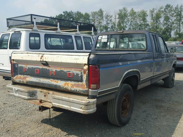 1FTHX26L9GKA77590 - 1986 FORD F250 BLUE photo 4