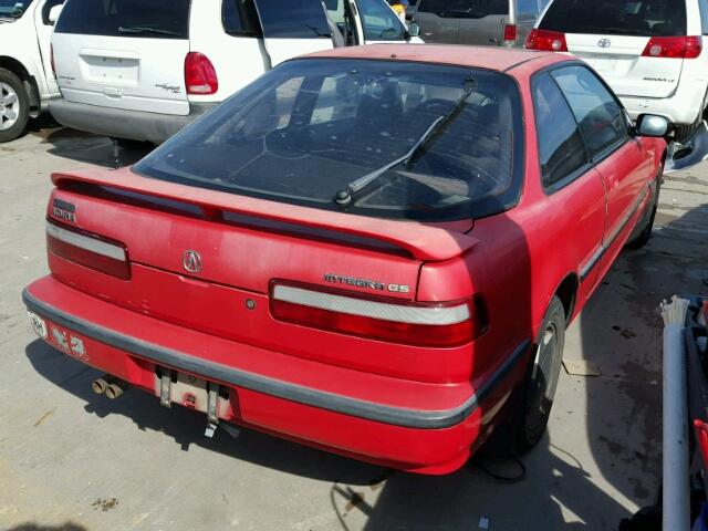 JH4DA9362MS023422 - 1991 ACURA INTEGRA GS RED photo 4