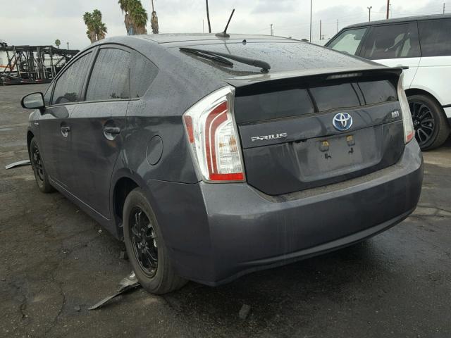 JTDKN3DU5E1772987 - 2014 TOYOTA PRIUS 石墨色 照片 3
