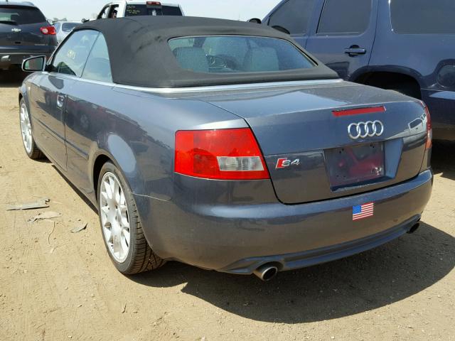 WUARL48H35K901216 - 2005 AUDI S4 QUATTRO CHARCOAL photo 3