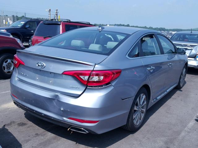 5NPE34AF0HH564821 - 2017 HYUNDAI SONATA SPO GRAY photo 4