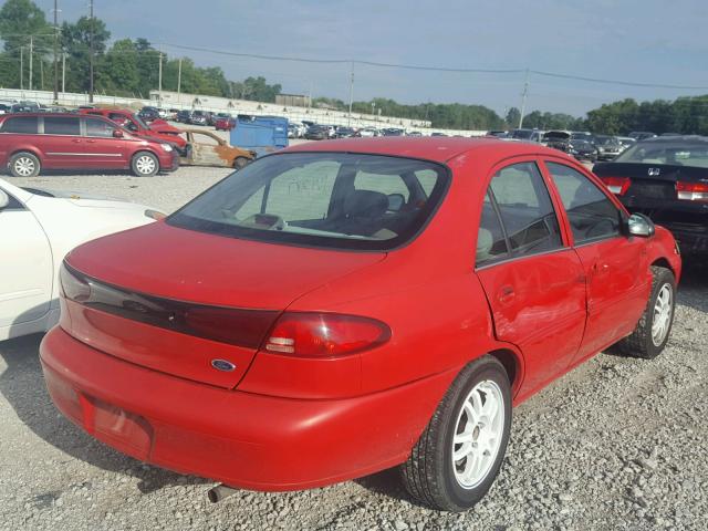 3FAFP13P91R125820 - 2001 FORD ESCORT RED photo 4