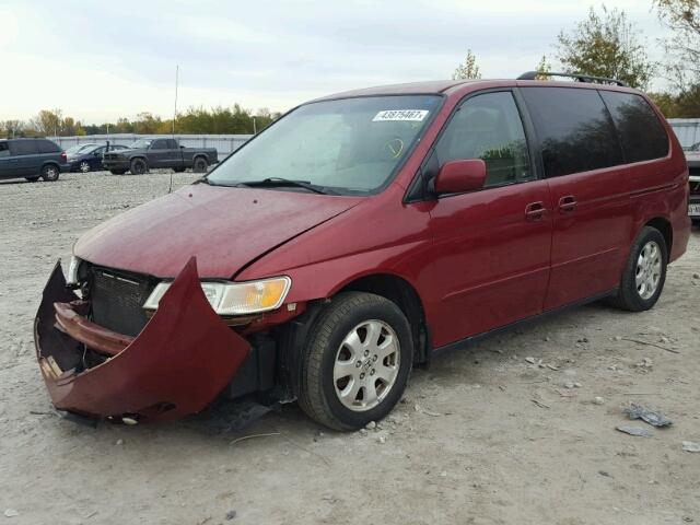 2HKRL18623H012476 - 2003 HONDA ODYSSEY EX RED photo 2