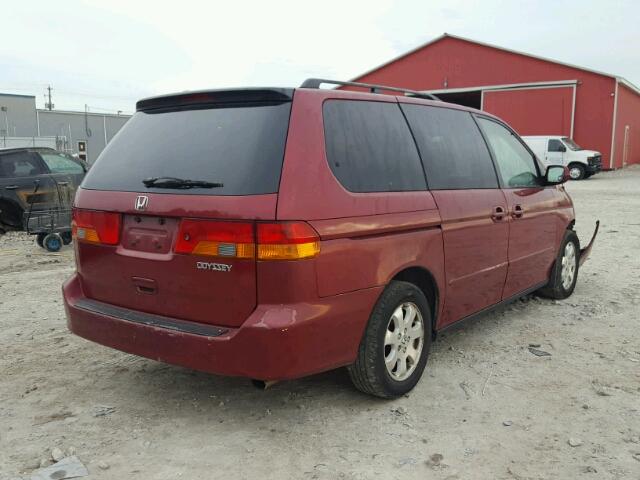 2HKRL18623H012476 - 2003 HONDA ODYSSEY EX RED photo 4