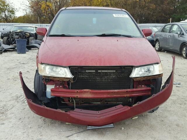 2HKRL18623H012476 - 2003 HONDA ODYSSEY EX RED photo 9