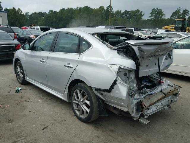 3N1AB7AP2DL764592 - 2013 NISSAN SENTRA S SILVER photo 3