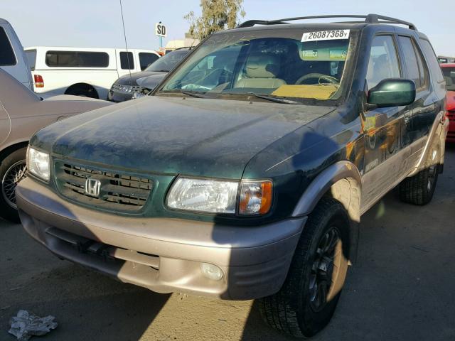 4S6DM58WXY4419802 - 2000 HONDA PASSPORT E GREEN photo 2