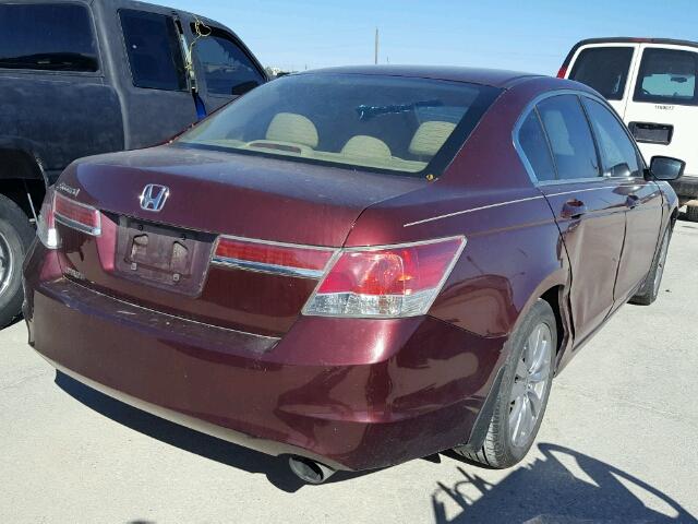 1HGCP2F79CA210332 - 2012 HONDA ACCORD EX MAROON photo 4