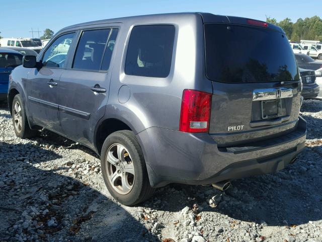 5FNYF3H5XEB018498 - 2014 HONDA PILOT EXL GRAY photo 3