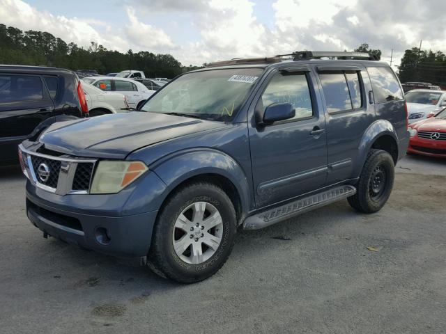 5N1AR18U97C639697 - 2007 NISSAN PATHFINDER BLUE photo 2