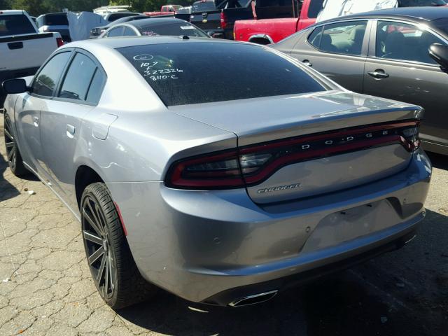 2C3CDXBG6FH870557 - 2015 DODGE CHARGER SILVER photo 3