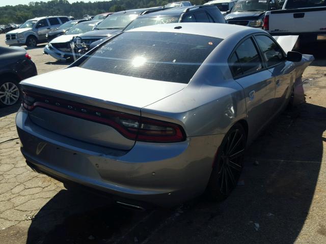 2C3CDXBG6FH870557 - 2015 DODGE CHARGER SILVER photo 4